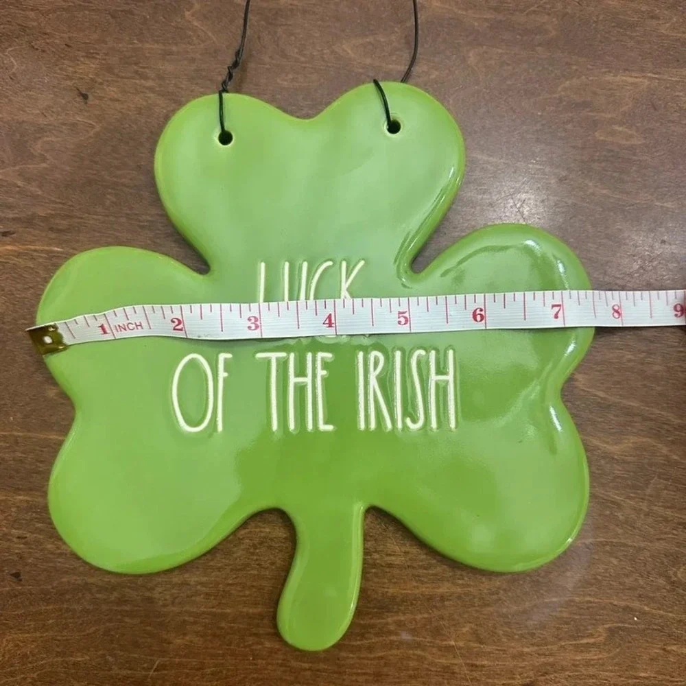 Rae Dunn Artisan Collection Ceramic Luck Of The Irish Hanging Wall Plaque